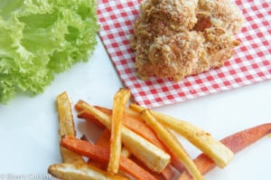 Chicken nuggets met groentenfrietjes-3