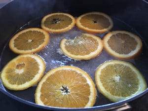 Kaastaart met gekarameliseerde sinaasappel