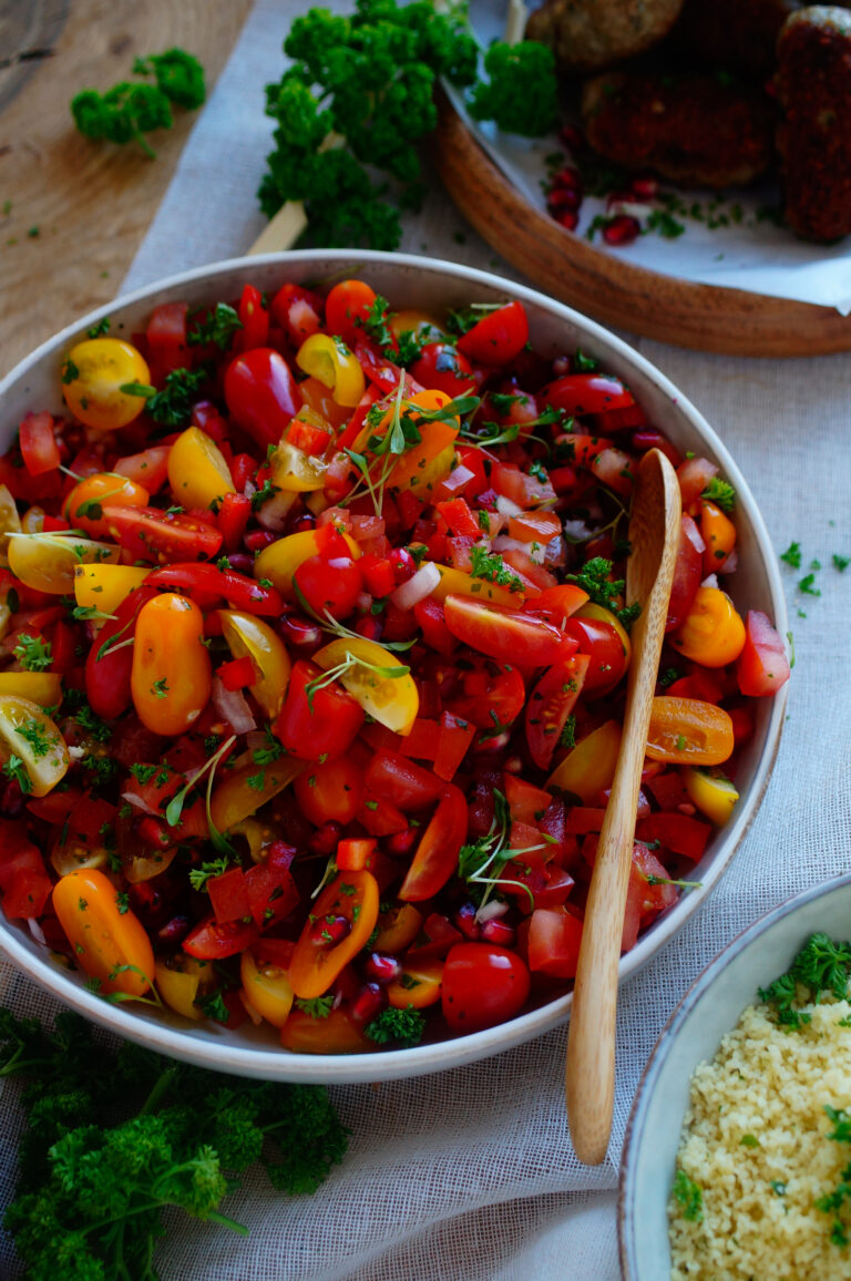 Tomatensalade met granaatappel Elien's Cuisine