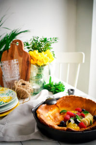 Dutch Baby met citroen en ricotta