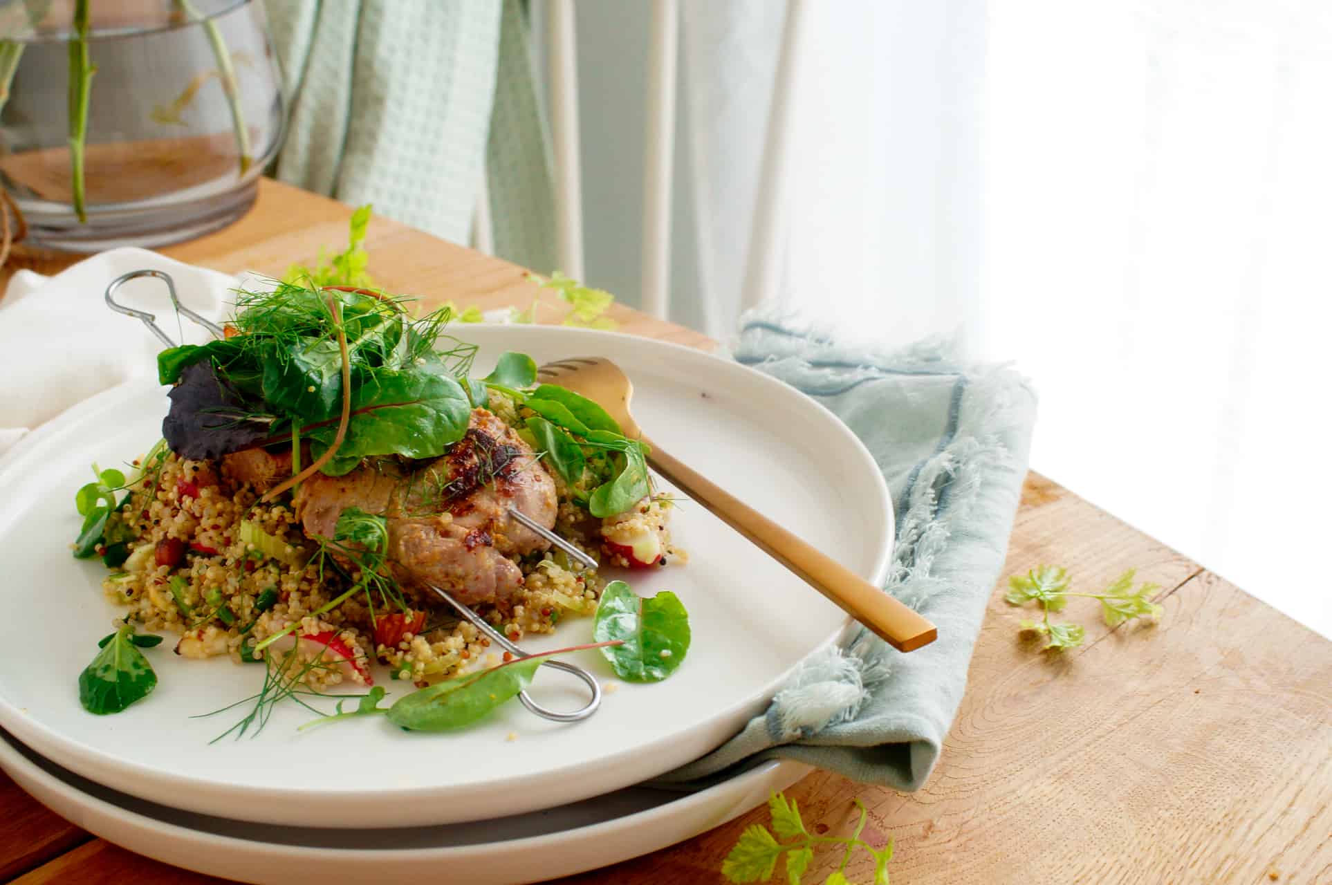 Varkenshaasje Met Venkel En Quinoa Salade Elien S Cuisine Lekkere En Gemakkelijke Recepten