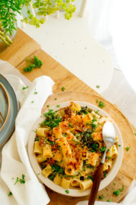 Pasta ovenschotel met tonijn, broccoli en erwtjes