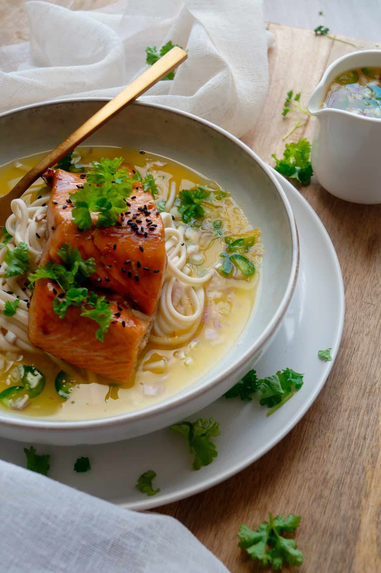 Zalm met noedels en citrusvinaigrette Elien's Cuisine