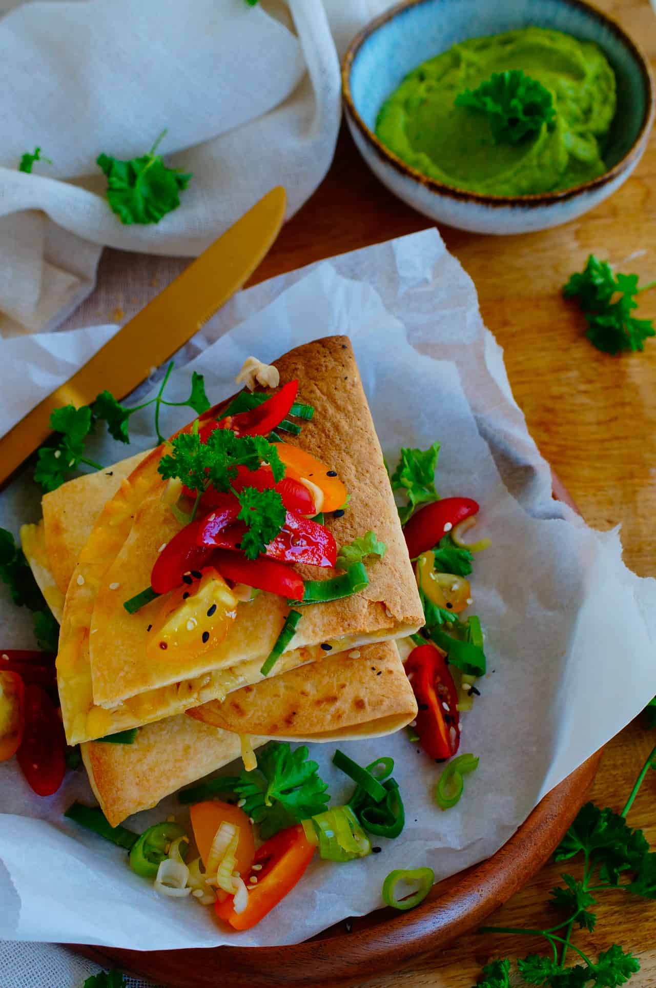Quesadilla met kip en guacamole Elien's Cuisine Lekkere en