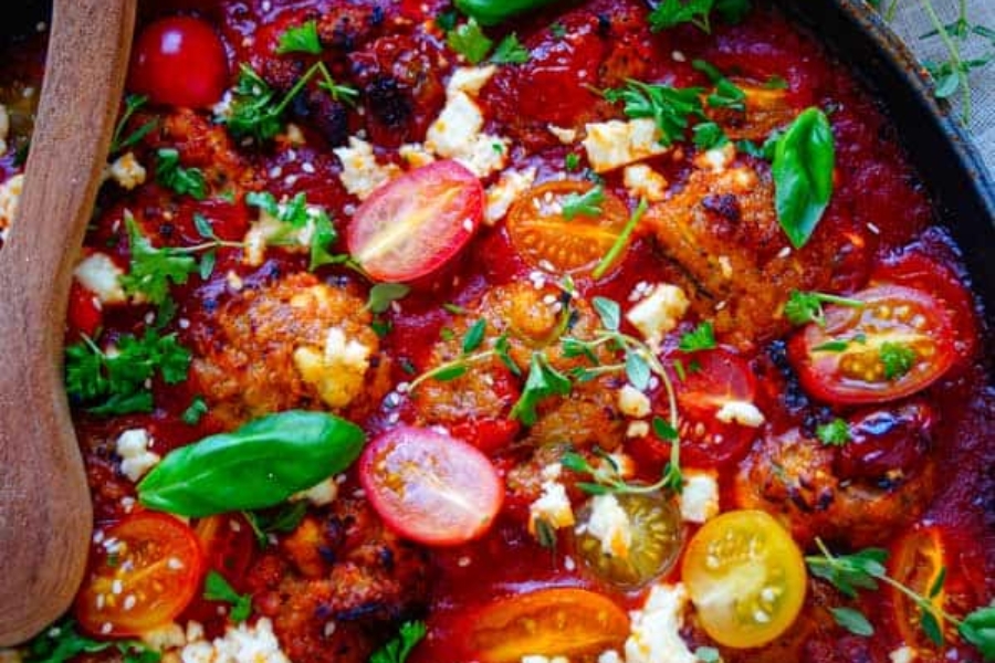 Griekse gehaktballetjes in tomatensaus. Heerlijke en makkelijk te maken griekse gehaktballetjes in tomatensaus, perfect als doordeweeks maaltijd dat je makkelijk kan meal preppen. Een receptje bomvol smaak, kruiden en feta