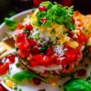 Lekker makkelijk recept voor Garnaal cocktail 2.0, simpel snel voorgerecht of hapje voor je kerstmenu. Eenvoudige torentje van grijze garnalen, tomaten, eitjes, groentjes en een lichte cocktailsaus. Perfect voor tijdens het kerstdiner tijdens de feestdagen. Klaar in amper 30min en op voorhand te maken.