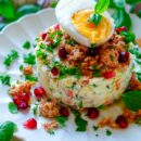 Lekker makkelijk recept voor Spaanse aardappelsalade, simpel snel doordeweekse maaltijd voor op weekmenu. Deze salade is ook beter gekend als ensalada rusa of Spaanse huzarensalade. Geplette aardappel met wortel, erwtjes, eitjes en tonijn. Fris, licht en zomers. Heerlijke dagelijkse kost.