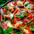 Lekker makkelijk recept voor Aubergine rolletjes met gehakt, simpel snel doordeweekse maaltijd voor op weekmenu. Rolletjes aubergine gevuld met kruidig gehakt en een romige tomatensaus. Heerlijke dagelijkse kost
